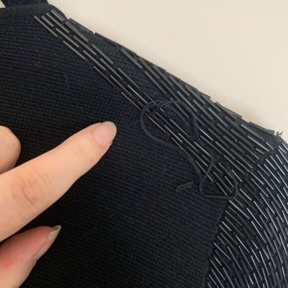 Emporio Armani Beaded Wool Blend Blazer Jacket Black 44 - Picture 6 of 16